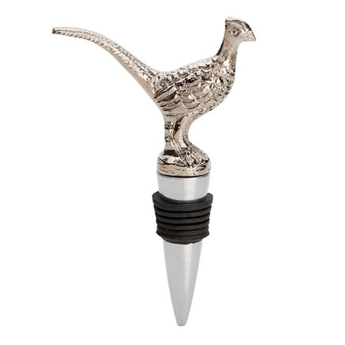 Stainless Steel Pheasant Bottle Stopper