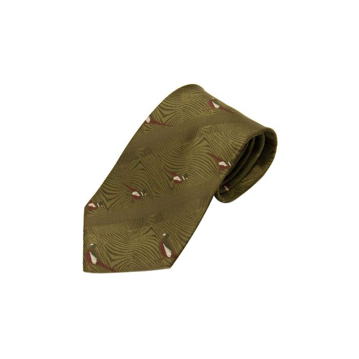 No.1 Tie Pheasants Polyester by Bisley